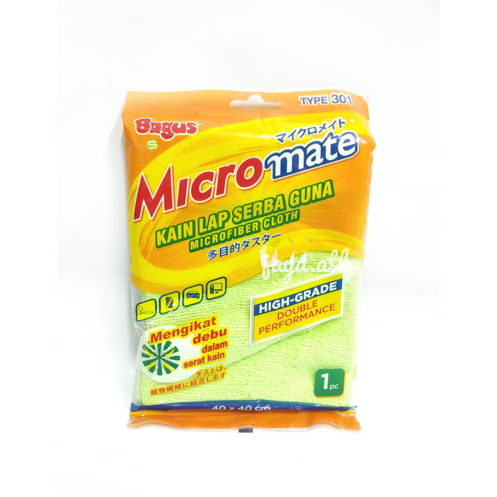 KAIN LAP SERBAGUNA MICROMATE BAGUS 301 LAP MICROFIBER LAP MEJA MOBIL 40 X 40 CM