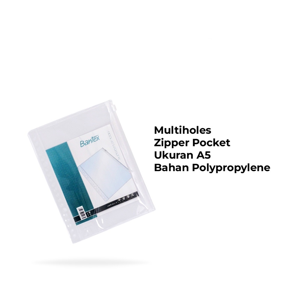 

[Stationery] Bantex Multiholes Zipper Pocket A5 Binder 8072 08