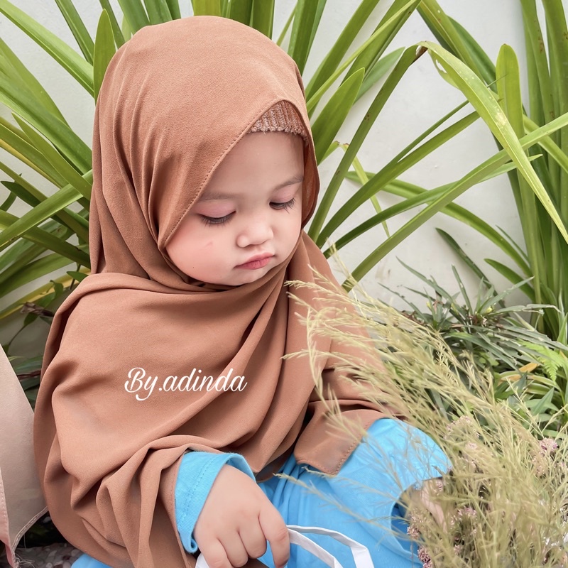 Pashmina Tali Anak / Pasmina Ceruty babydoll kids instant balita bayi