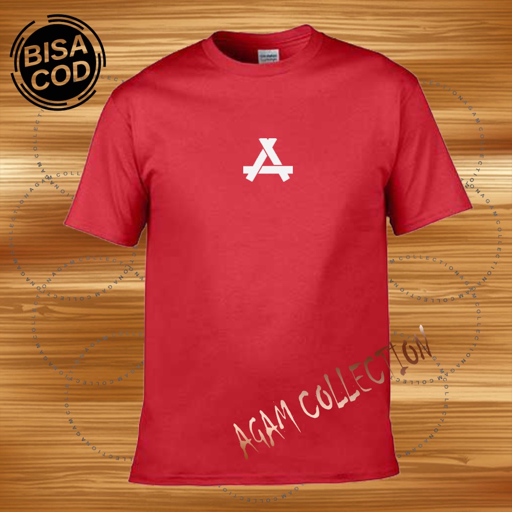 Agam Collection Baju Kaos Distro App Text Putih  Lengan Pendek Premium Quality