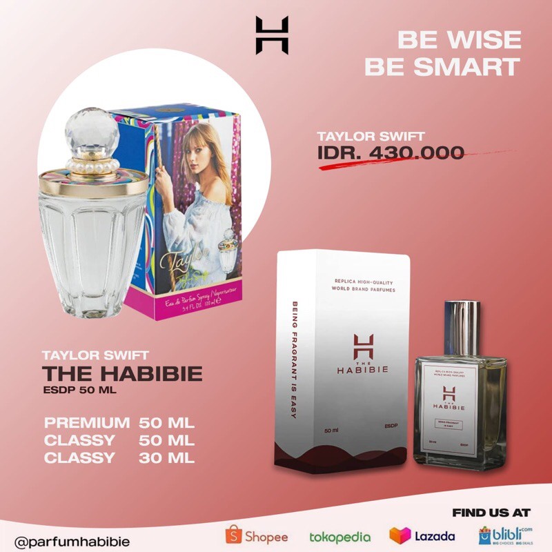 Habibie Parfum TAYLOR SWIFT Refill Parfum Original Taste 99%