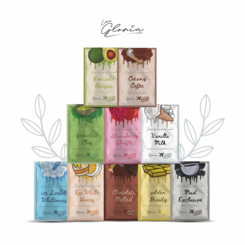 Masker Organik by LEA Gloria | Masker Bubuk by LEA Gloria Travel Size 10-20 gr BPOM