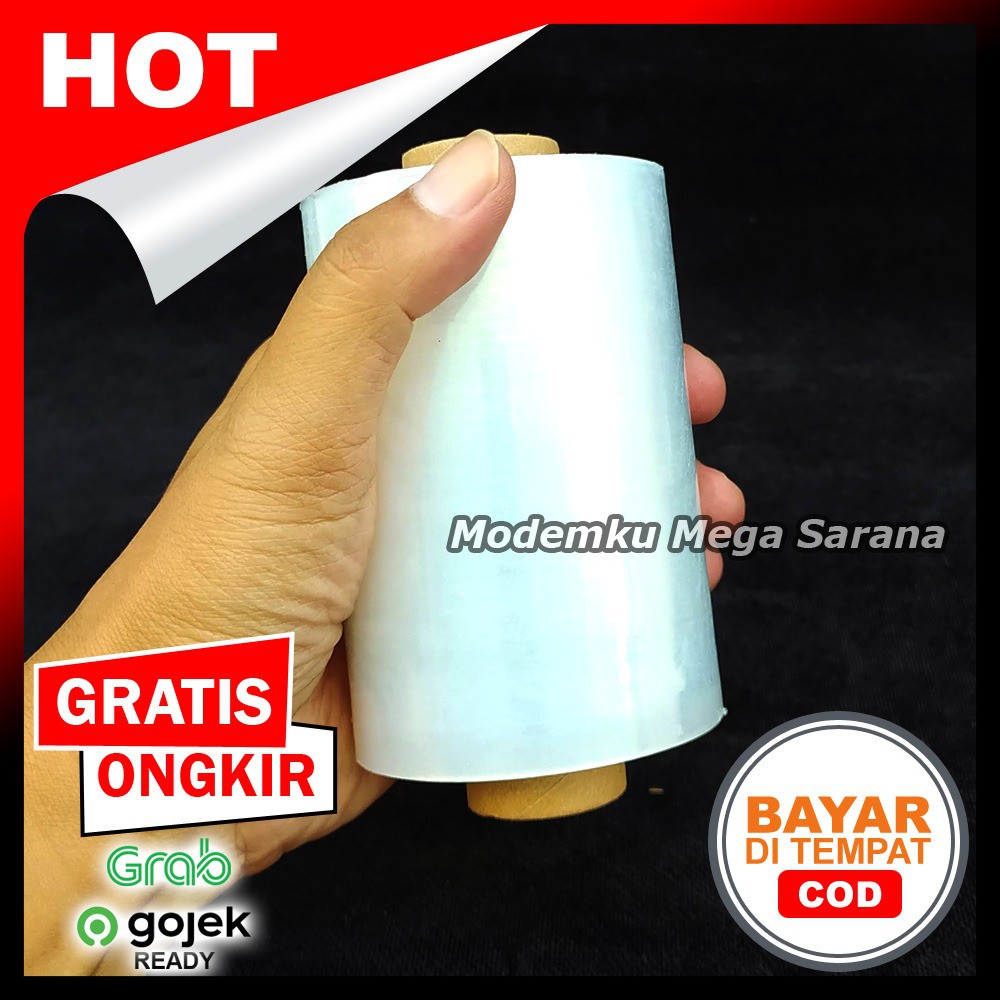 

Plastik Wrapping Wrap Stretch Film Lebar 10cm Panjang 250 meter Jogja