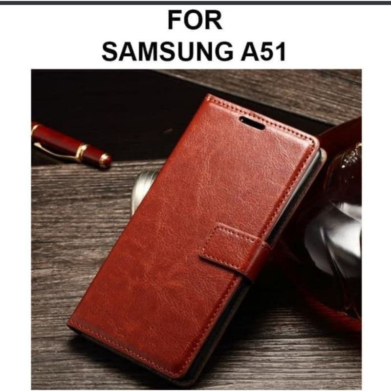 Case Samsung A51 casing hp leather dompet kulit FLIP COVER WALLET