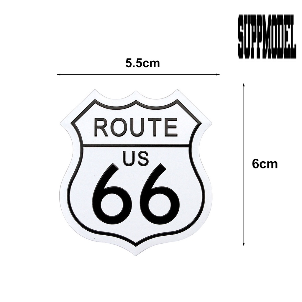 Stiker Vinyl Desain Route 66 3D Tahan Lama Untuk Mobil