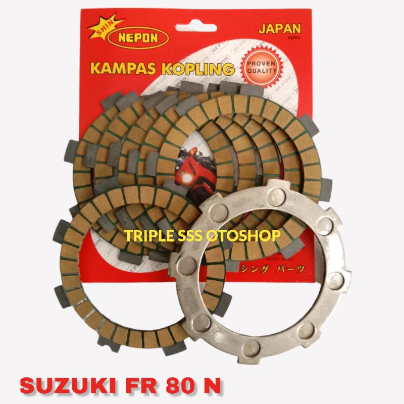 KAMPAS KOPLING SET (ISI 7PCS) NEPON SUZUKI FR 80 N (MODIF JUPITER Z)