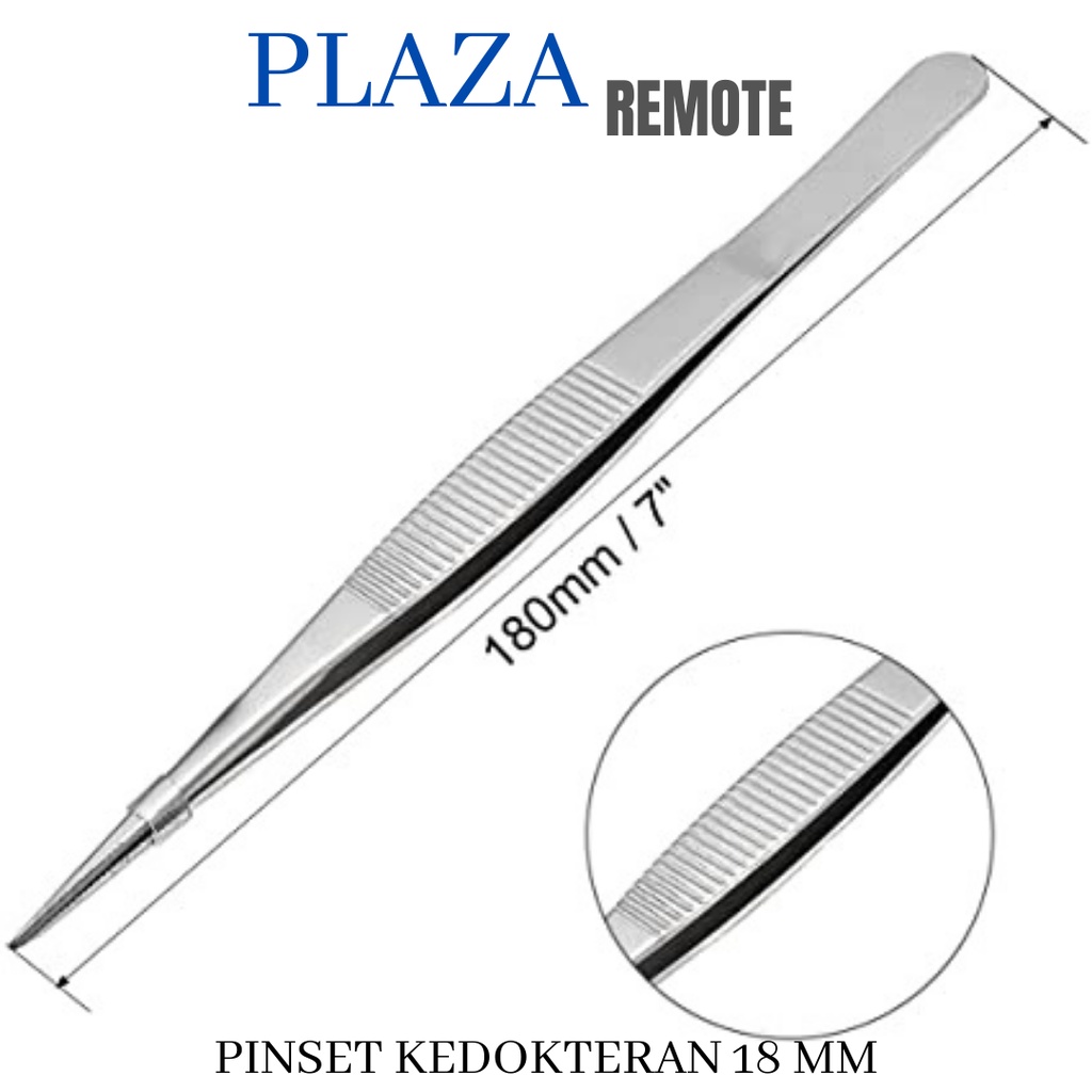 PINSET BAJA STAINLESS STEEL 18 CM KEDOKTERAN MODEL LURUS 18CM