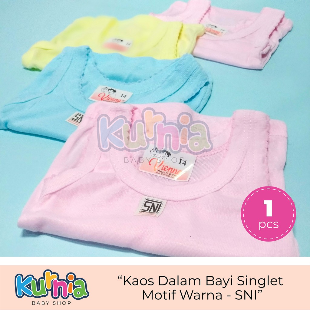 Kaos Dalam Bayi Laki Perempuan / Singlet Bayi / Kaos Kutang Motif Warna Elastis - SNI