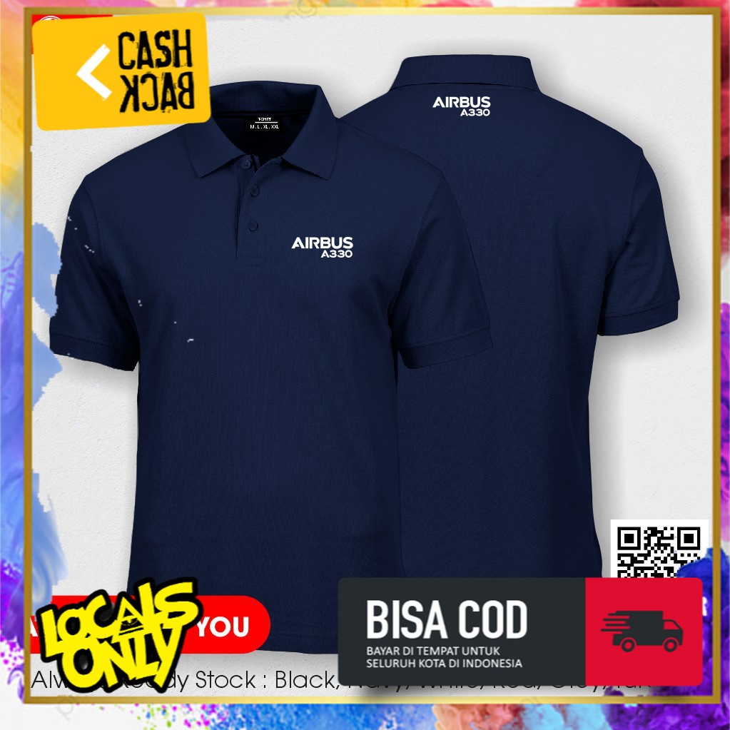 PROMO. Poloshirt Polo Kaos Baju Kerah AIRBUS A330 BOEING Terlaris Termurah Baju kaos distro laki lak