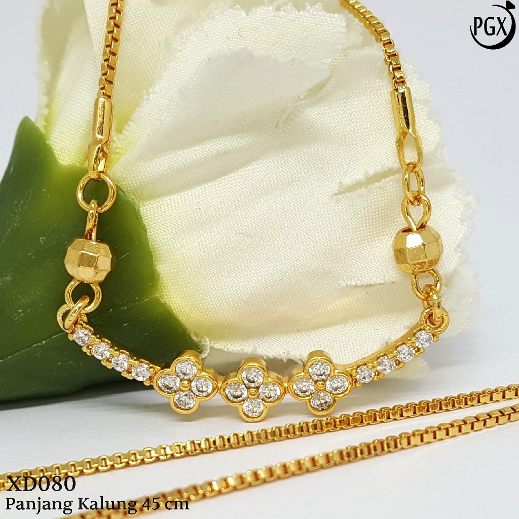 PGX Kalung Wanita Xuping Aksesoris Fashion Perhiasan Lapis Emas Premium - XD080