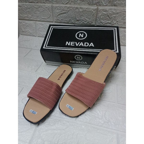 SALE BRAND Matahari Sandal Slop Cewek Rajut Nevada | Sendal Wanita Rajut Larissa Fashion Wanita Terbaru-5