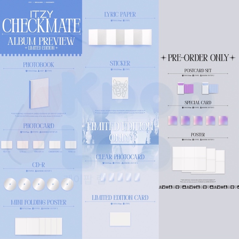 [READY STOCK] ITZY - MINI ALBUM [CHECKMATE] + POB Web for Standard ver.