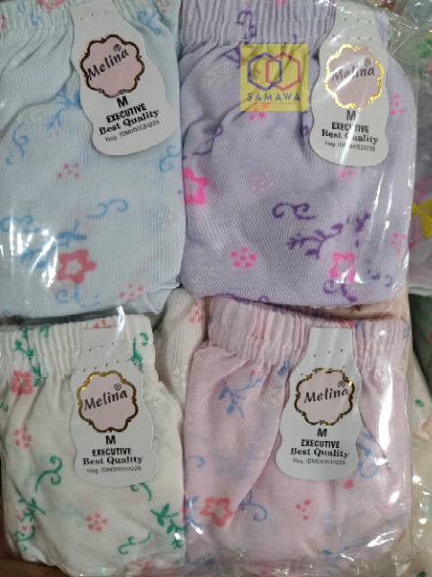 CD MELINA Celana Dalam Wanita Remaja - Jumbo Sablon Bordir Katun Kaos [ECER TERMURAH]