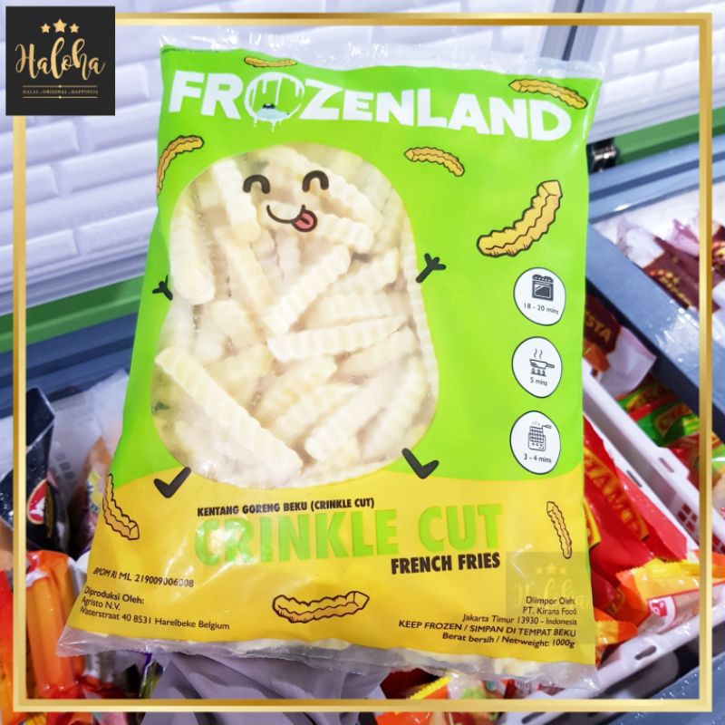 Frozenland French Fries Crincle Cut Kentang Goreng 1 Kg