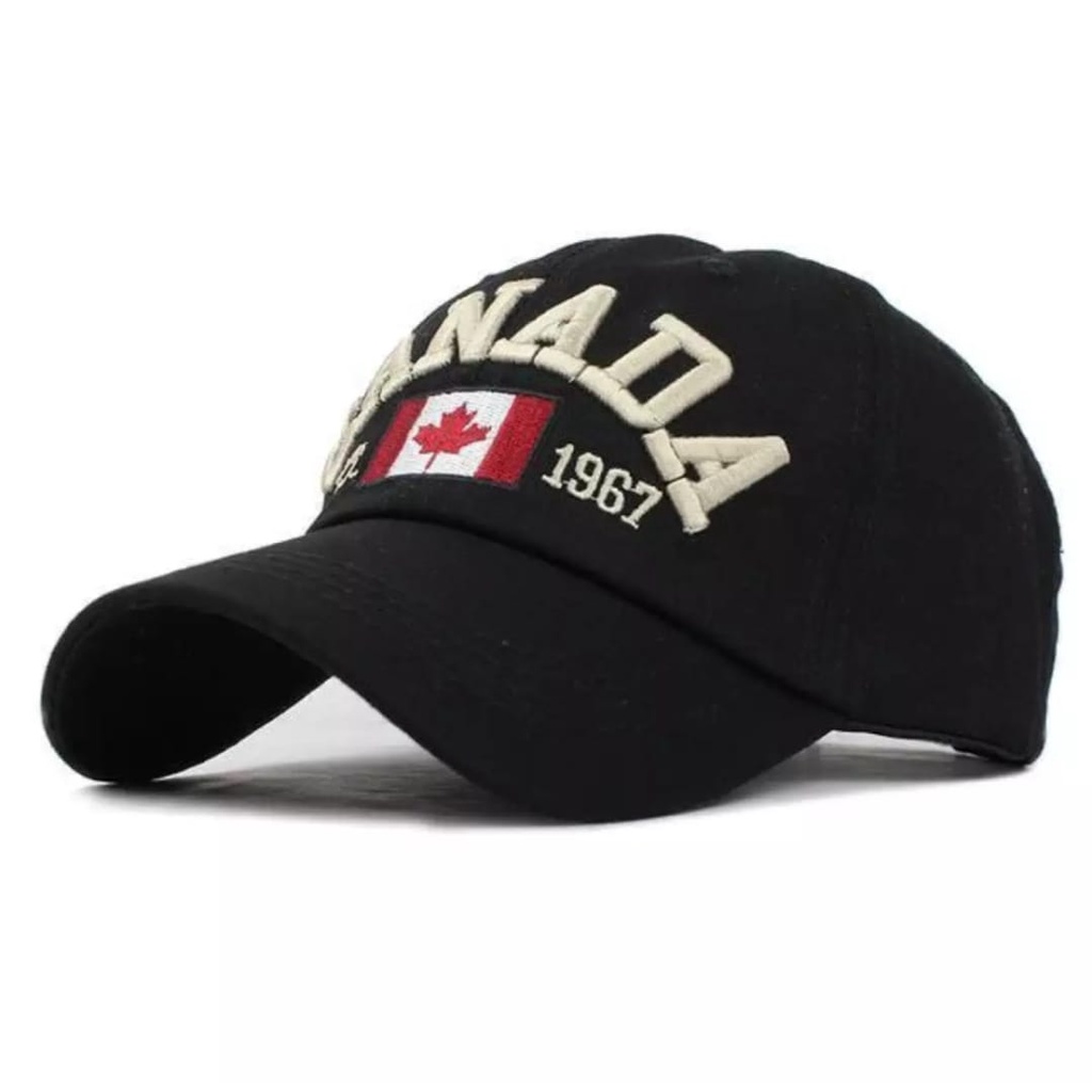 Topi Baseball Canada  Hat Cap Casual Sport Pria Wanita Distro