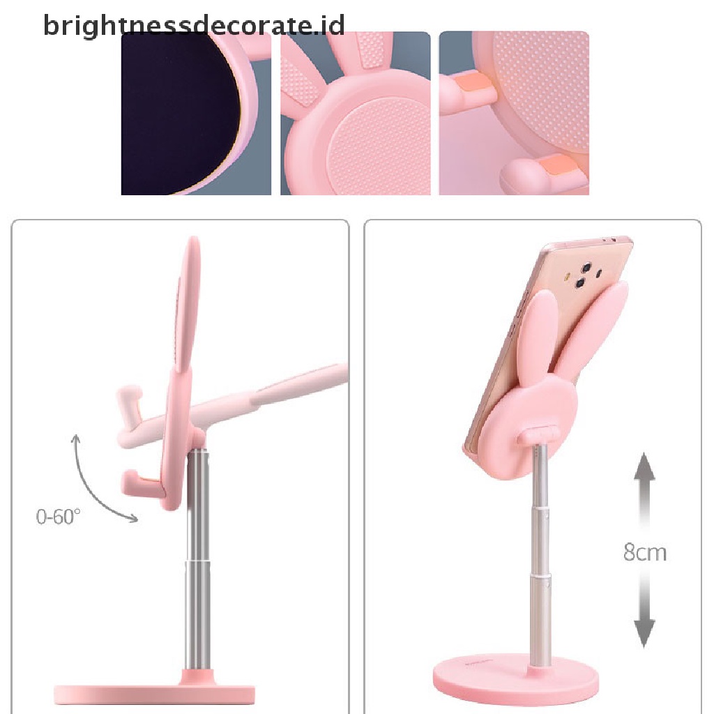 (Birth) Stand Holder Hp / Tablet / Laptop Bentuk Kelinci Bahan Metal