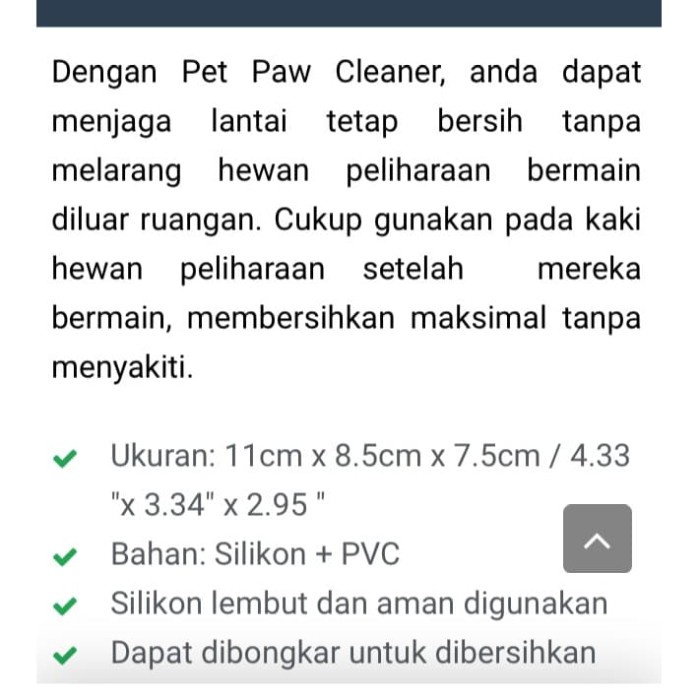 BAROKAH GAMIS PET PAW CLEANER Pembersih Kaki Hewan anjing kucing peliharaan