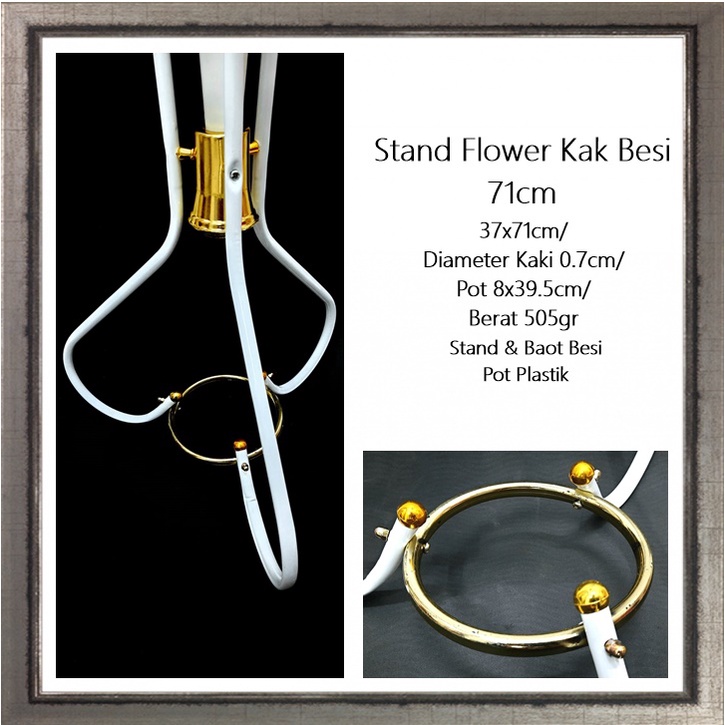 Stand/Pot Flower Kaki Besi 71cm