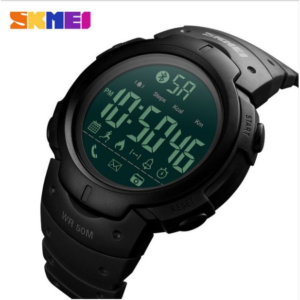 SKMEI 1301 Jam Tangan Pria Smartwatch Digital Bluetooth Anti Air WATCHKITE WKOS Image 3