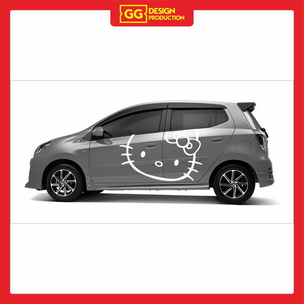 stiker new agya gr sport hello kitty  | sticker stiker  agya | stiker mobil toyota new agya | stiker
