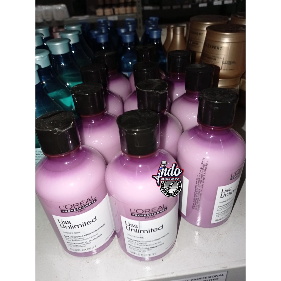 PROMO! 100% ORIGINAL Loreal Serie Expert Prokeratin Liss Unlimited Shampoo 300 ml / Pelembut Rambut