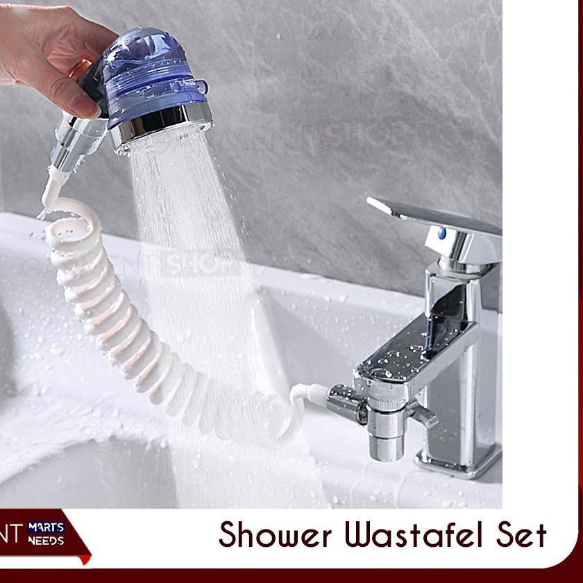 ♠ Shower Wastafel Keramas Cuci Rambut Kran Selang Kamar Mandi Milenial ✬