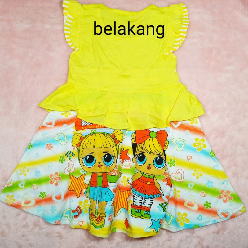 Ss#1009 Dress Anak Perempuan Size 1-2tahun / Pakaian Anak Cewek / Dress Lucu / Dress Cantik