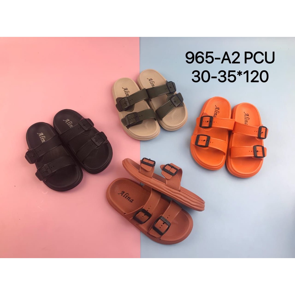 Sandal Anak Perempuan / Sandal Anak Laki-laki Karet Jelly Import Ban 2  ALINA Terbaru 965-A2