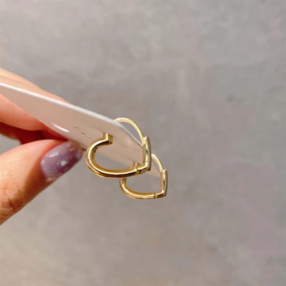 Mxbeauty Anting Hoop Liar Manis Hati Gesper Gadis Perhiasan Fashion Sederhana