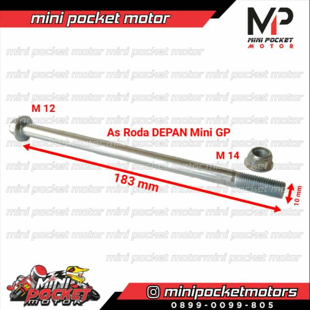 As Roda Depan Mini GP Baut Roda Depan Mini GP 50cc 2T Mesin Tarik