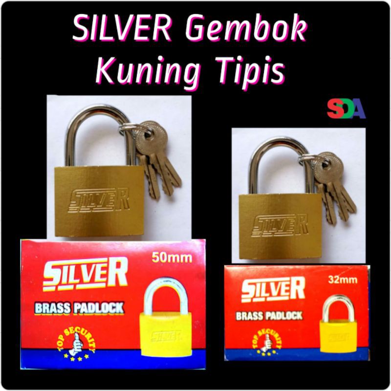 Silver Gembok Kuning /Gembok Koper