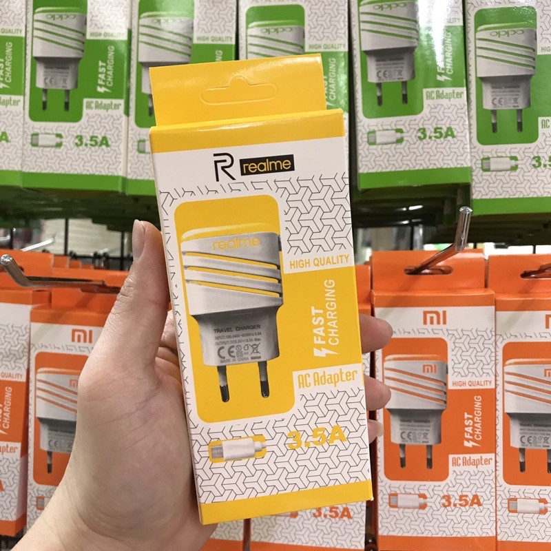 CHARGER REALME GARIS LED 2.1A USB 2PORT KABEL MICRO USB PACKING IMPORT