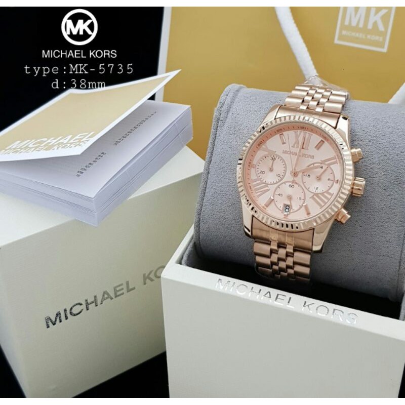 Jam Tangan wanita MK 5735 chrono plus box ori