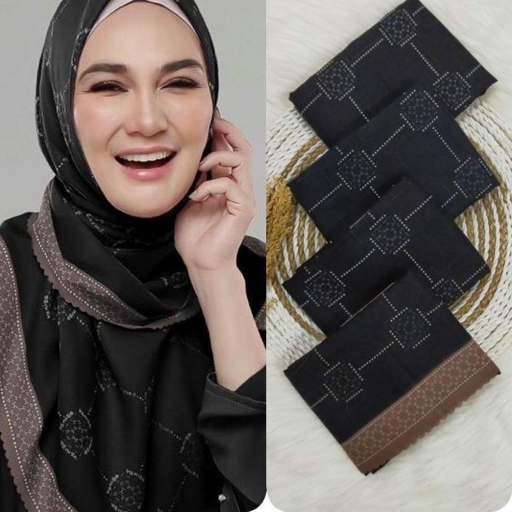 Hijab Voal Segiempat / Hijab Motif Luna Maya  / Hijab Premium / Hijab Warna Soft / Hijab Murah / Hij