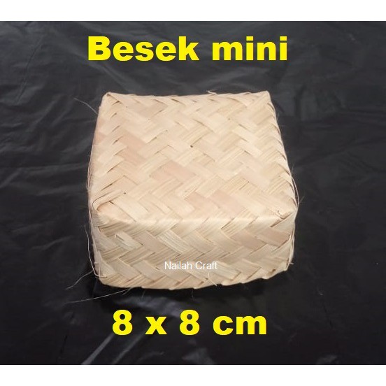 Besek Bambu kecil 8x8 cm 50 Pasang (100pcs) untuk besek Makanan atau besek souvenir
