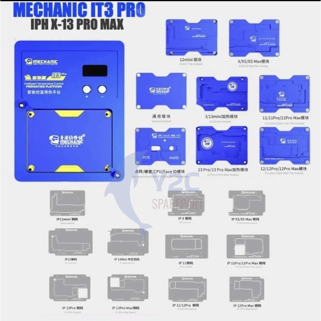 PREHEATER MECHANIC IT3 PRO CETAKAN MOTHERBOARD X - 13 PRO MAX / ICOPY / ALAT SERVIS SERVICE HP