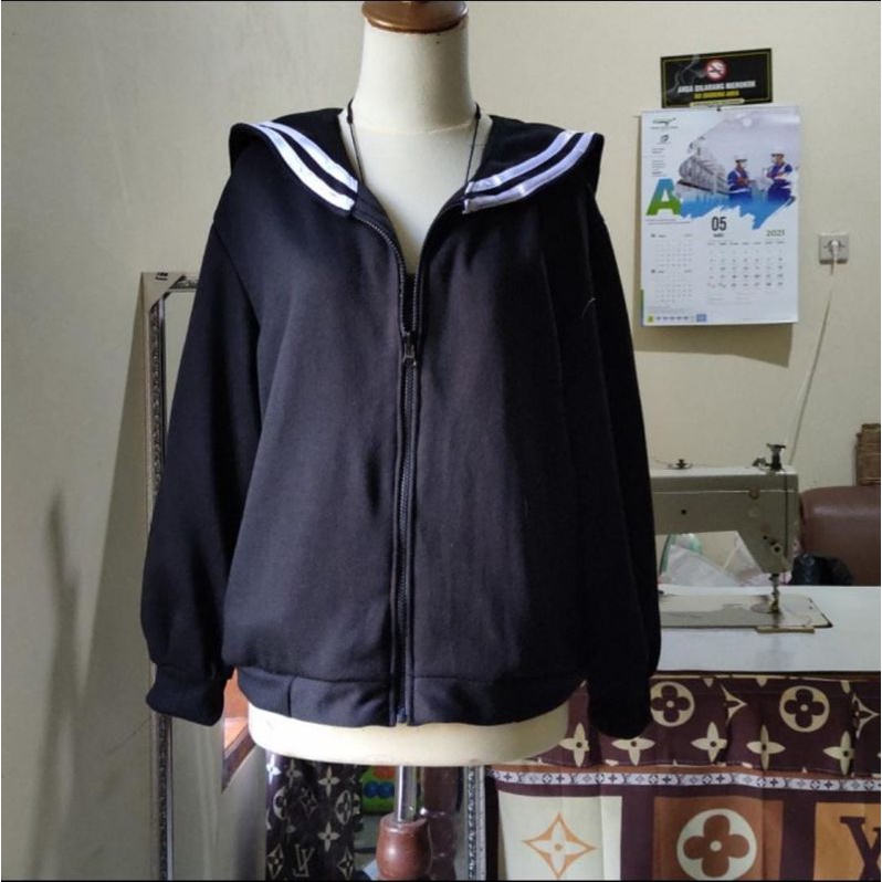 jaket anak jepang seifuku bisa custome ukuran bahan flece tebal