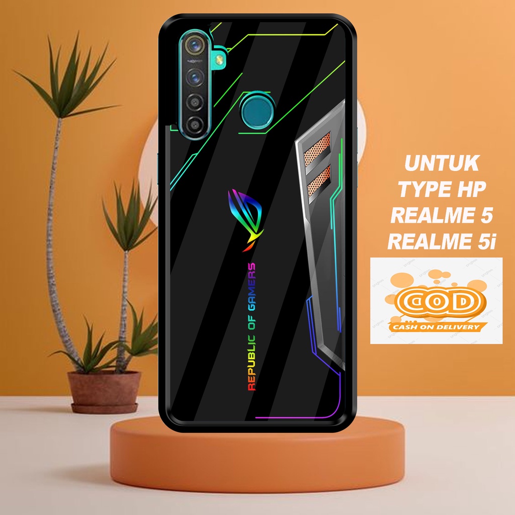 SRC - Case Realme 5 5i 5s Motif ROG Game Sport Casing Hardcase Glossy 2D Terbaru Silikon Softcase Ae