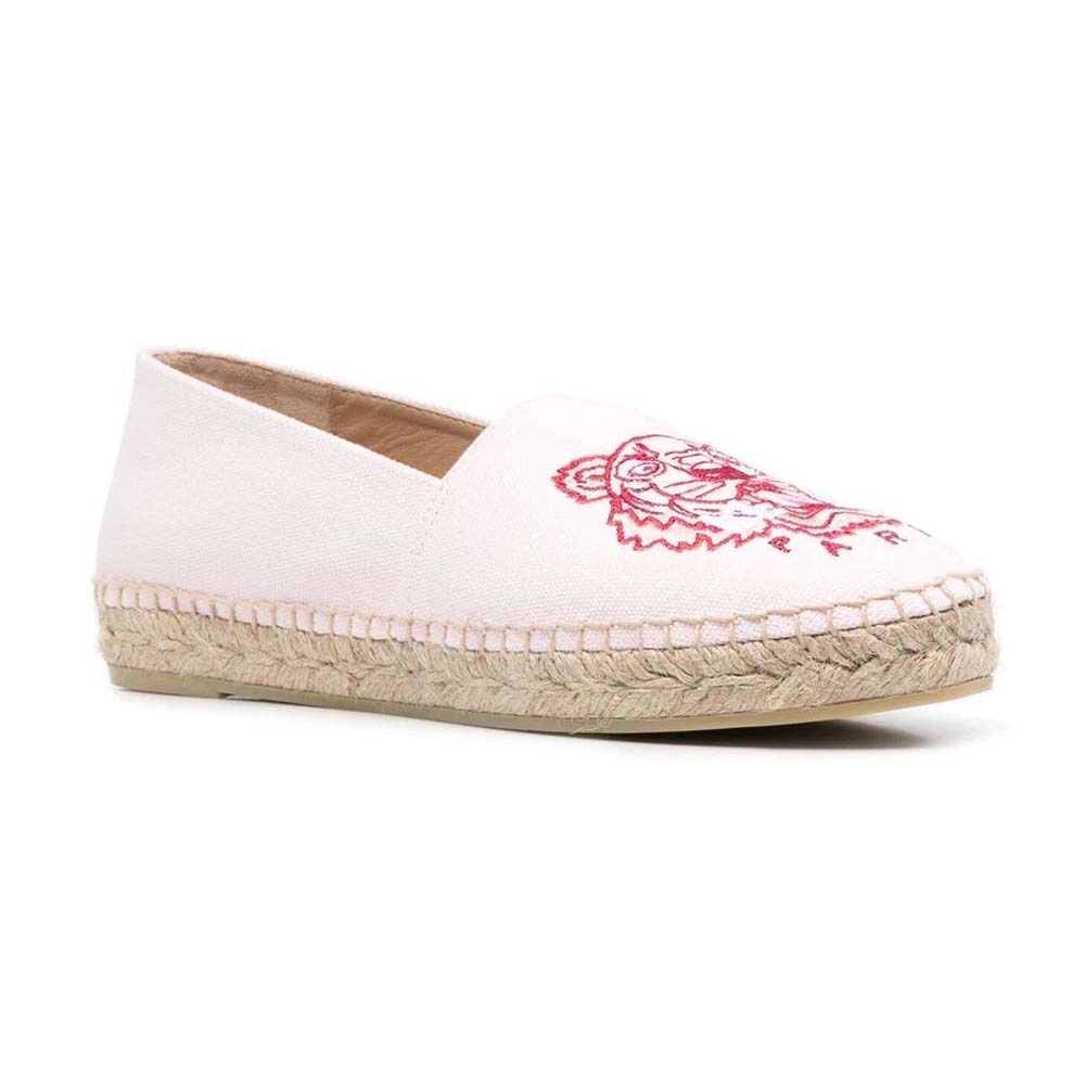 Knzo Women FW22 Tiger Classic Espadrilles Faded Pink 100% Original