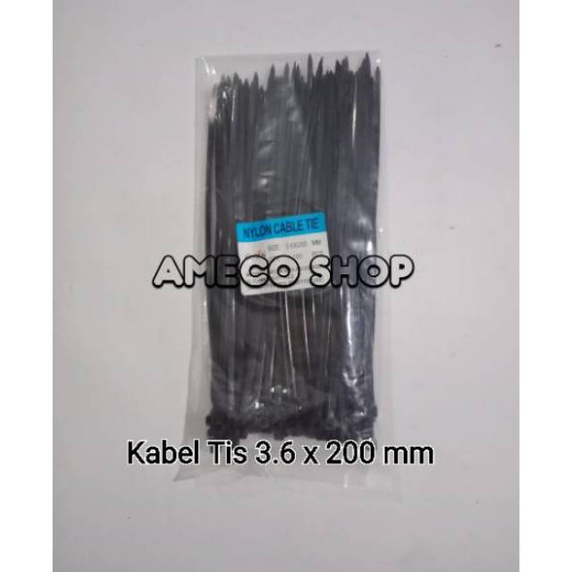 Kabel Tis / Cable Ties 3.6 x 200 Hitam