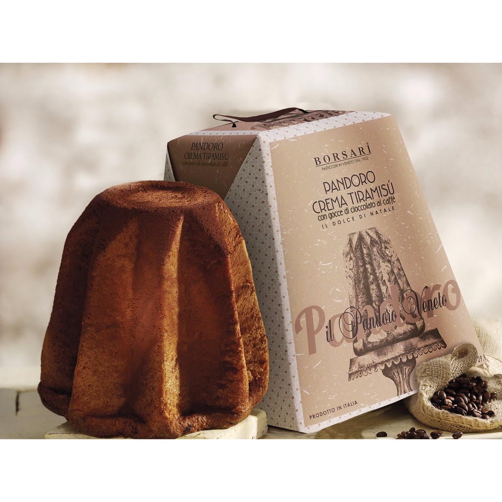 

Borsari Pandoro with Chocolate Chips & Tiramisu Cream 850 gram
