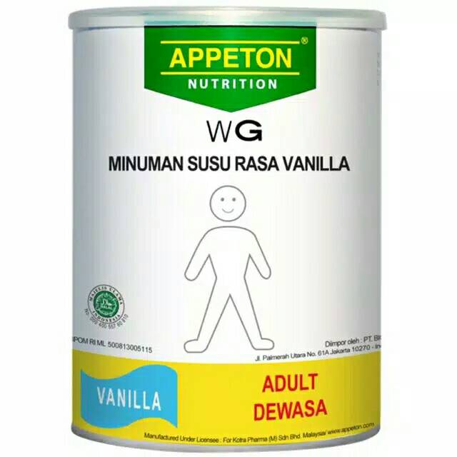 

APPETON WEIGHT GAIN DEWASA 450 GRAM - VANILLA. Bs GOSEND