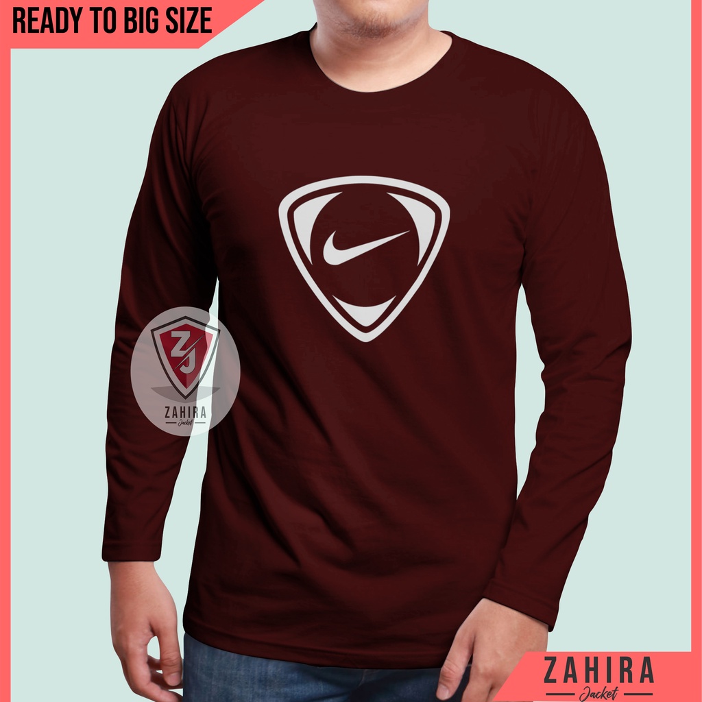 KAOS Lengan Panjang Distro Bigsize Jumbo DESAIN EXLUSIVE NIKE M-5XL Catton Combed