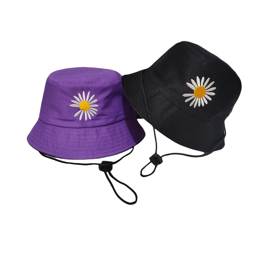 Topi Anak Perempuan Laki Laki Cowok Cewek 2 3 4 5 6 7 8 Tahun Bucket Hat Anak 1 FFD  OOTD Fashion Anak Cowo Cewe Kecil Umur Balita Kado Kids Aksesoris Kepala Anak Lucu 1-UNGU HITAM TALI