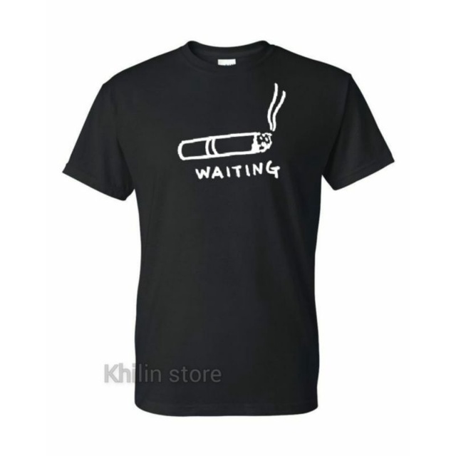 Kaos Pria Waiting Tshirt Baju Atasan Pria Dewasa Kaos Distro Premium Cotton