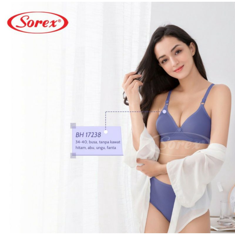 Bra Sorex Cup B Super Soft Size 40, 38, 36, 34 BH Busa Tanpa Kawat / Bra Dewasa BH 17238