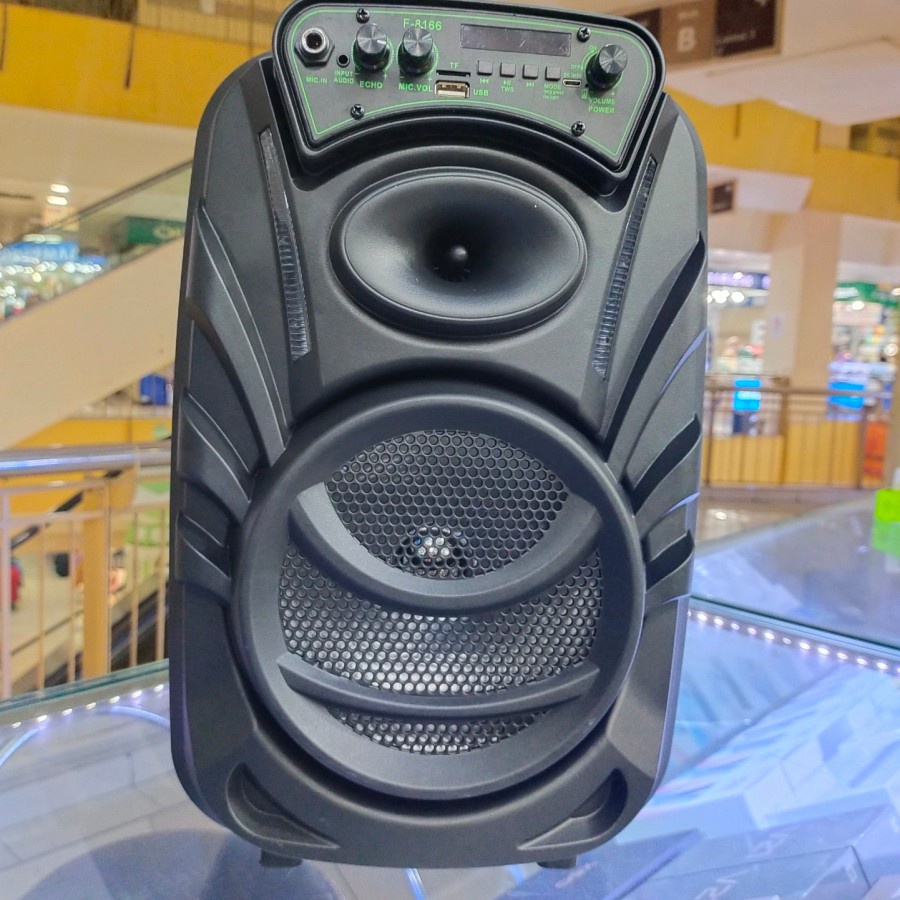 COD SPEAKER BLUETOOTH WIRELESS 8'5 INCH FLECO F-8166 BONUS DUA MIC WIRELESS X-BASS//SPEAKER WIRELESS FLECO F-8166//SPEAKER KARAOKE X-BASS//SPEAKER SALON AKTIF