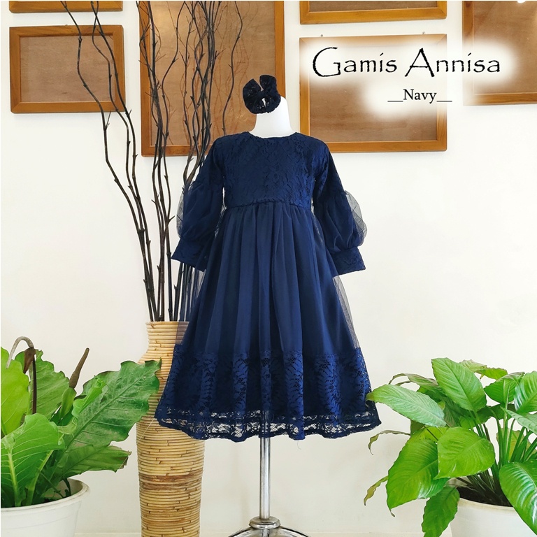 Gamis Annisa Navy | Gamis Anak Perempuan | Gamis Dewasa | Baju Gamis Couple | Baju Unik | Baju Anak Unik | Gamis Terjangkau | Gamis Keluarga| couple family murah