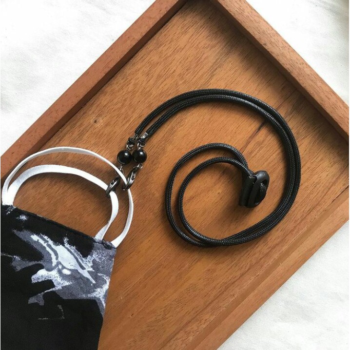 

Strapmask tali Lanyard korea (Black Rope series)