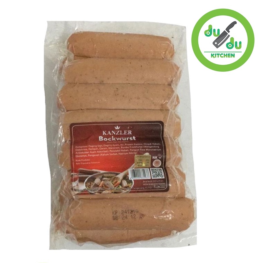 

(Dudu Kitchen) Sosis 1kg Bockwurst Kanzler - sausage beef sapi bbq hotdog